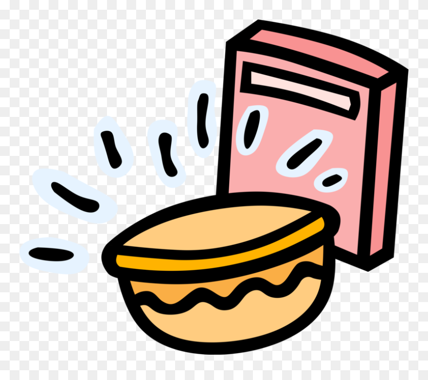 Vector Illustration Of Breakfast Cereal In Bowl With Clipart