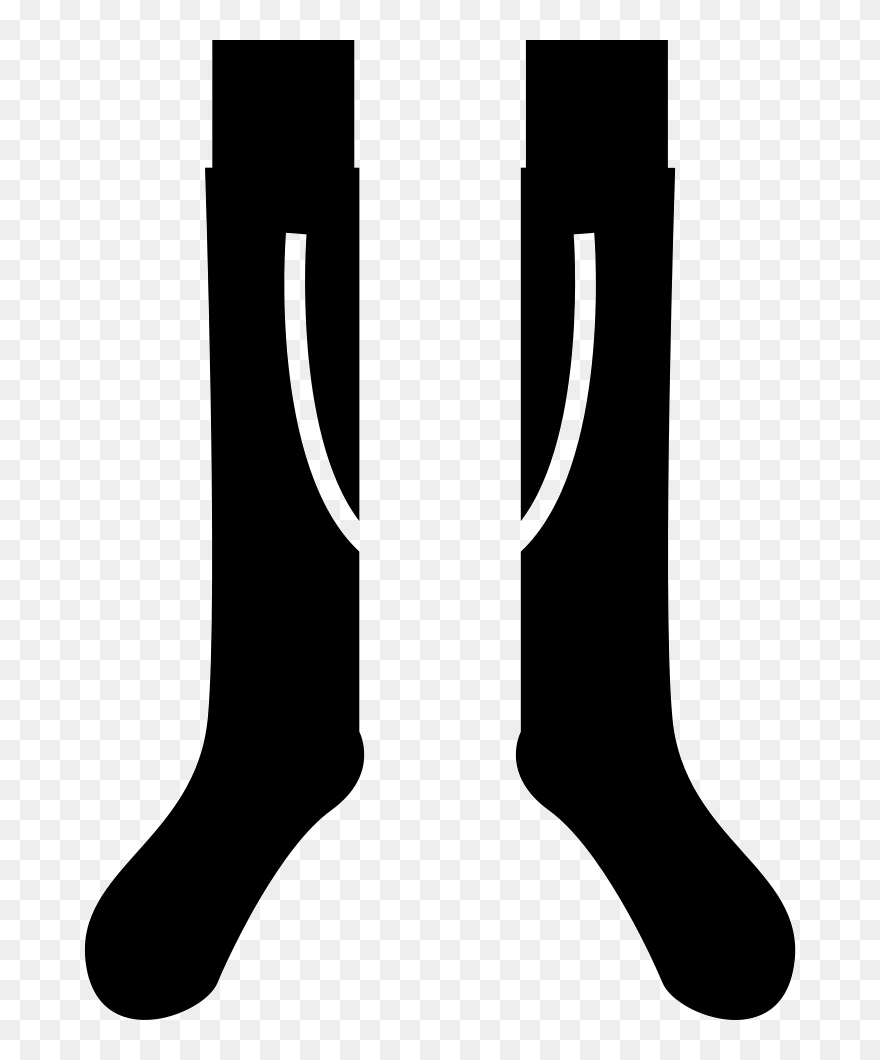 Png File Svg Long Black Football Socks- - Socks Soccer Vector Clipart