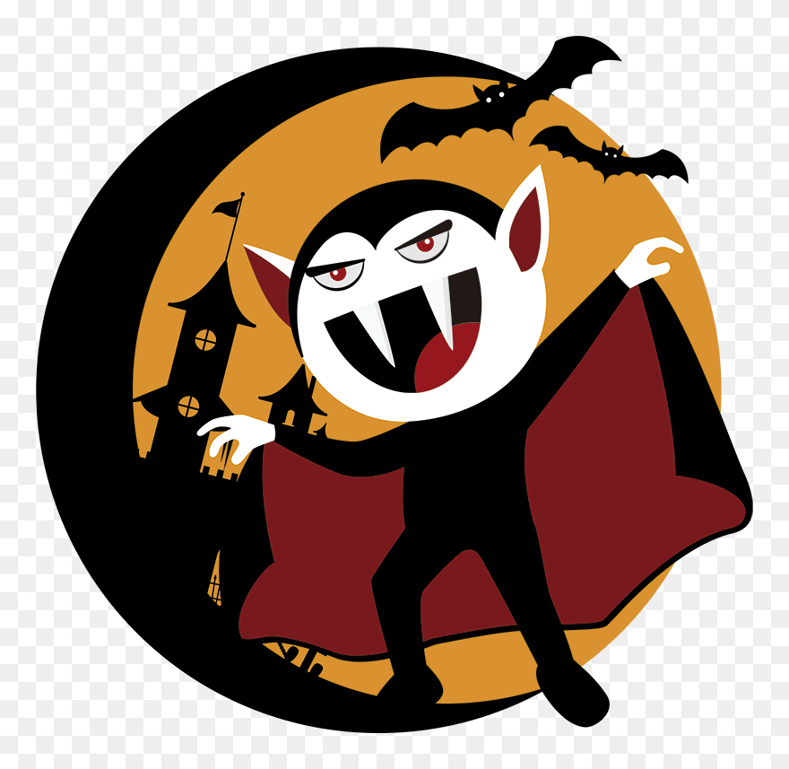 Vampire Halloween Wall Sticker - Vampiro Desenho Png Clipart