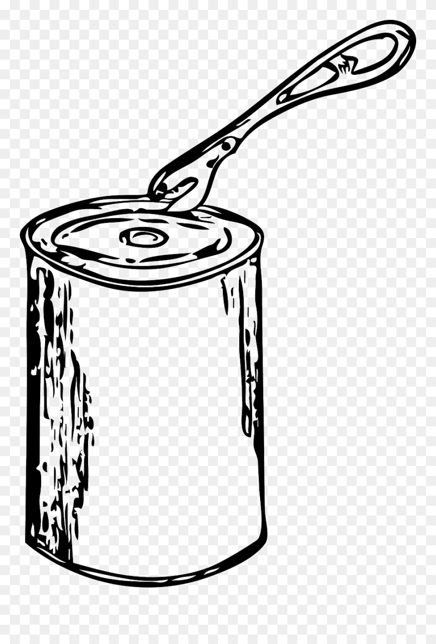 Clip Art Black And White Can - Png Download