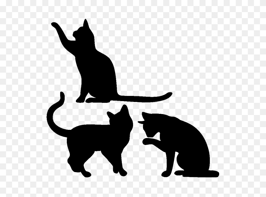 Cat Licking Paw Clipart