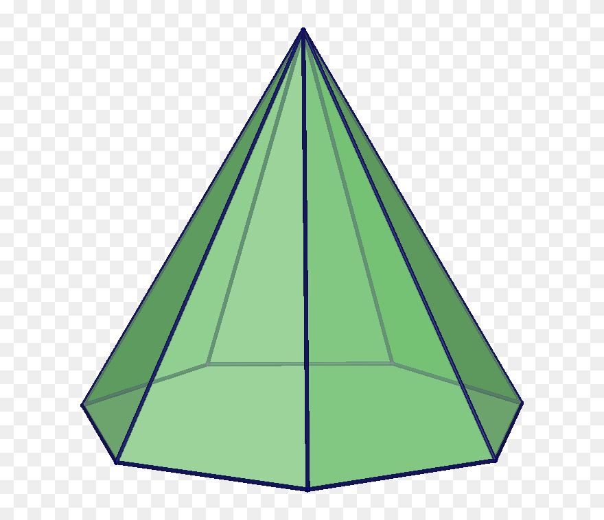 Pyramide À Base Heptagonale Clipart