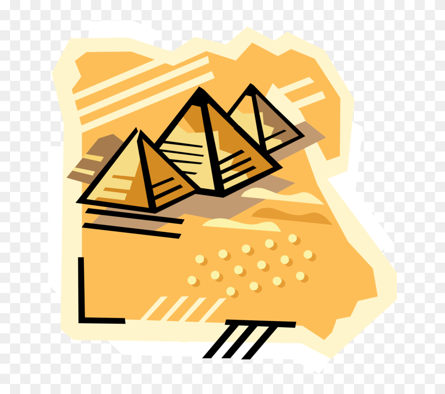 Pyramid Clipart Tatluhang - Cartoon Pyramids In Egypt - Png Download