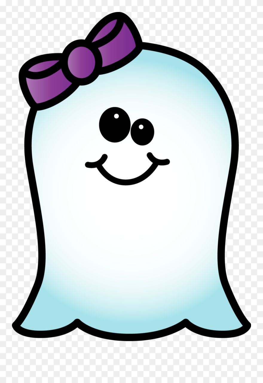 Cute Ghost Halloween Clipart - Png Download