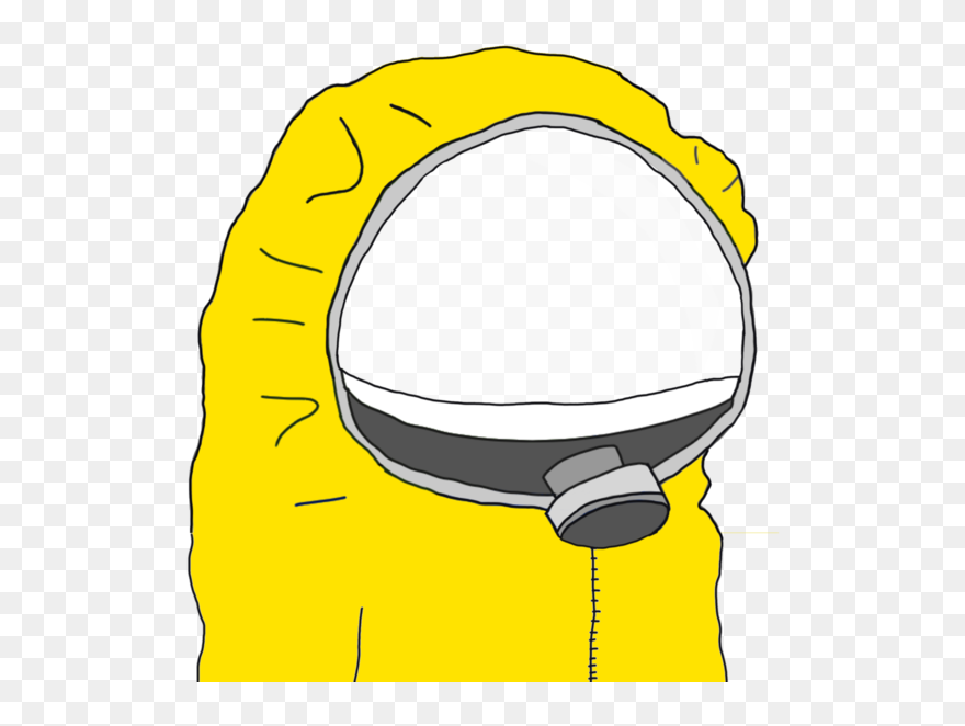 Yellow Head Clip Art - Hazmat Suit Transparent - Png Download