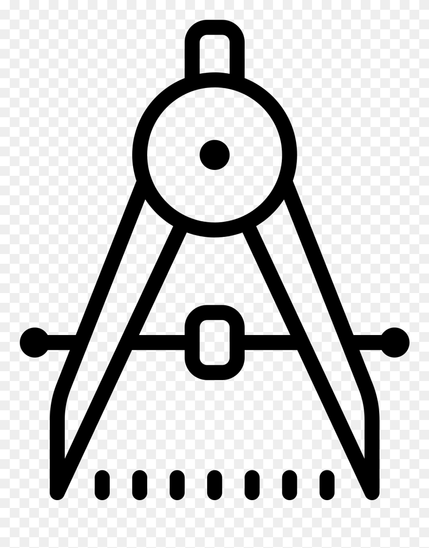 Transparent Simple Compass Clipart - Compass Icon - Png Download