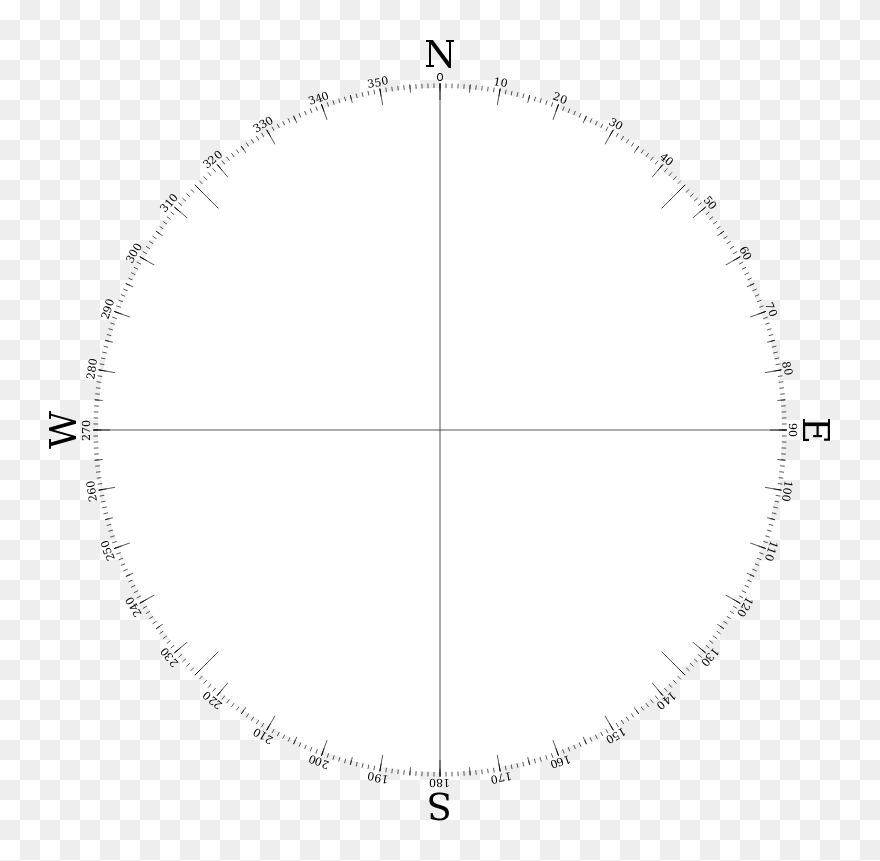 Clean Compass Rose Png Images - Circle With 20 Points Clipart