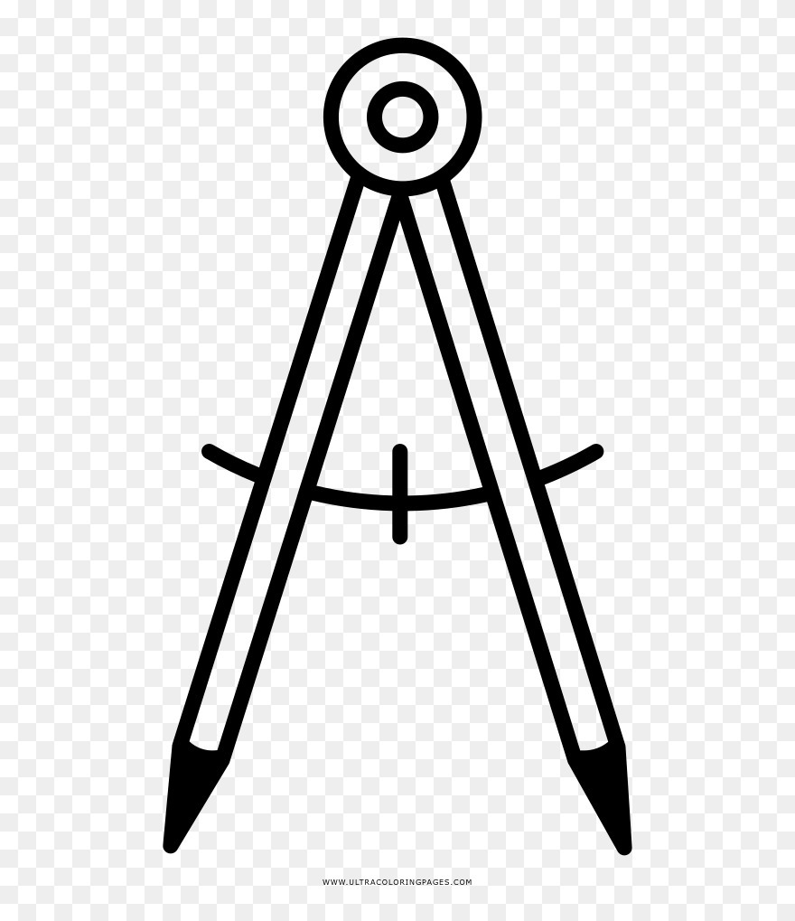 Transparent Drawing Compass Png - Compas Png Clipart