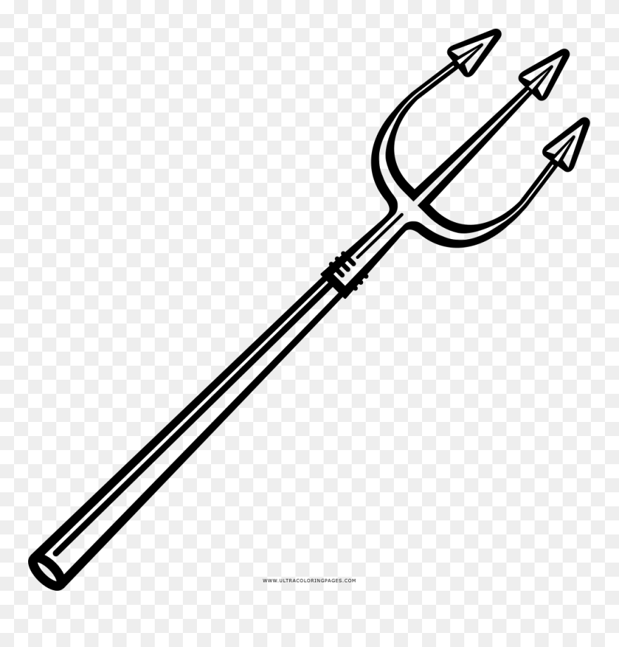 Pitchfork Coloring Page - Line Art Clipart