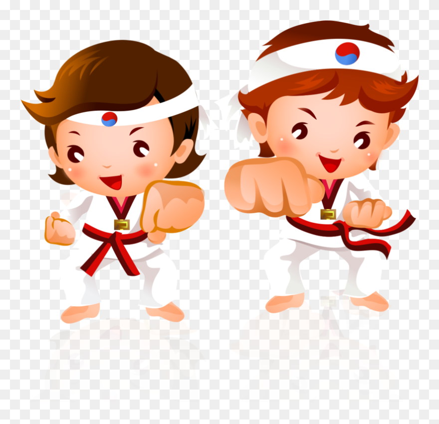 Taekwondo Martial Arts Karate Sport - Taekwondo Tiger Birthday Party Clipart - Png Download