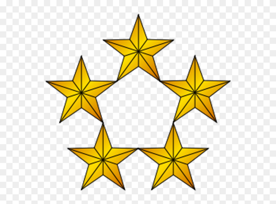 New York Fire Department Chief Rank - 5 Stars In A Circle Clipart