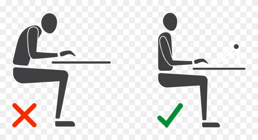 Sit Clipart Proper Posture, Sit Proper Posture Transparent - Sitting - Png Download