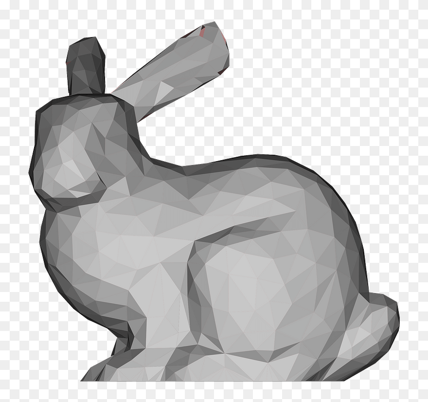 Low Poly 3d Stanford Bunny - Stanford Bunny Png Clipart