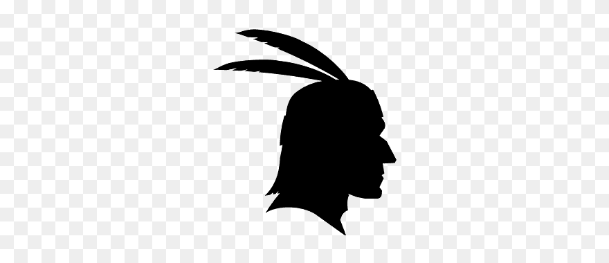 Silhouette Native American Clipart - Png Download