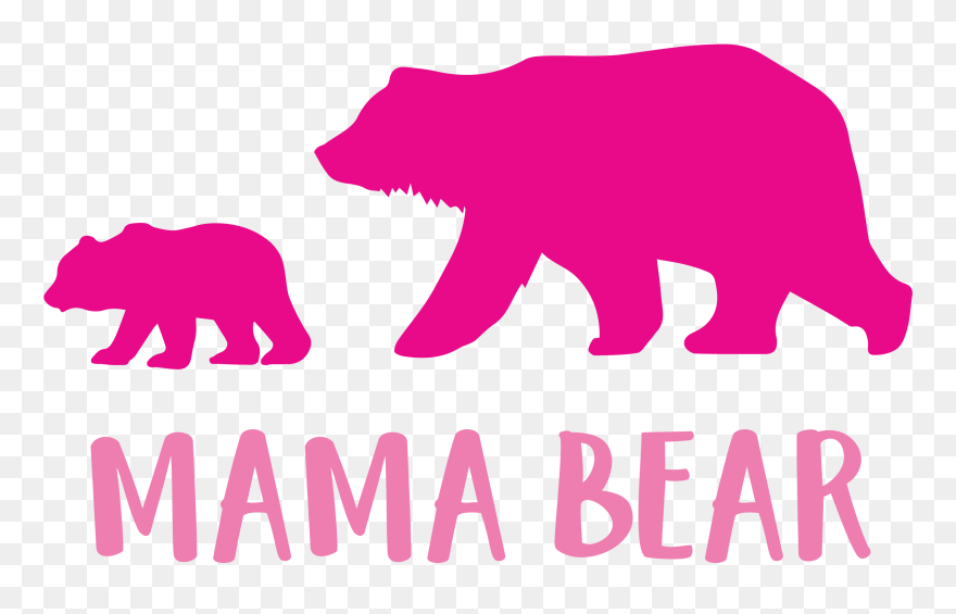 Mama-bear Cutting Files Svg, Dxf, Pdf, Eps Included Clipart