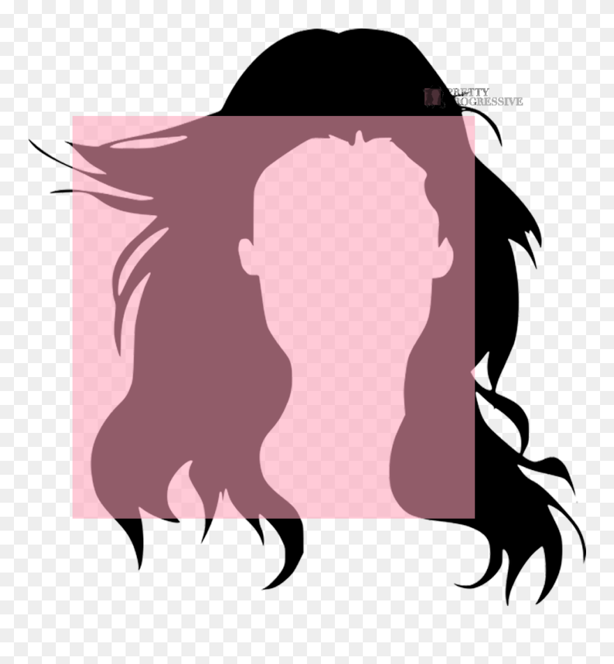 Woman Hair Silhouette Clipart