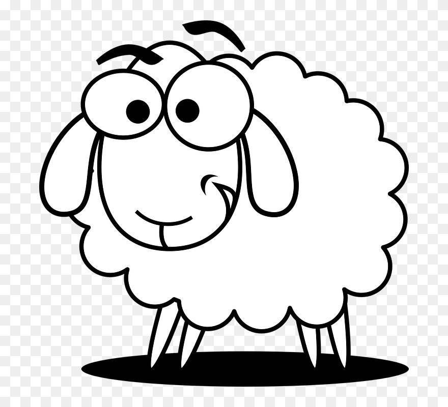 Sheep St Louis Blues Team Colors Png Images - Clip Art Sheep Black And White Transparent Png