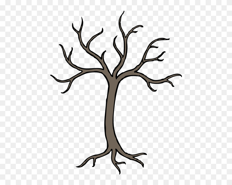 Tree Winter Grey - Dead Tree Clipart - Png Download