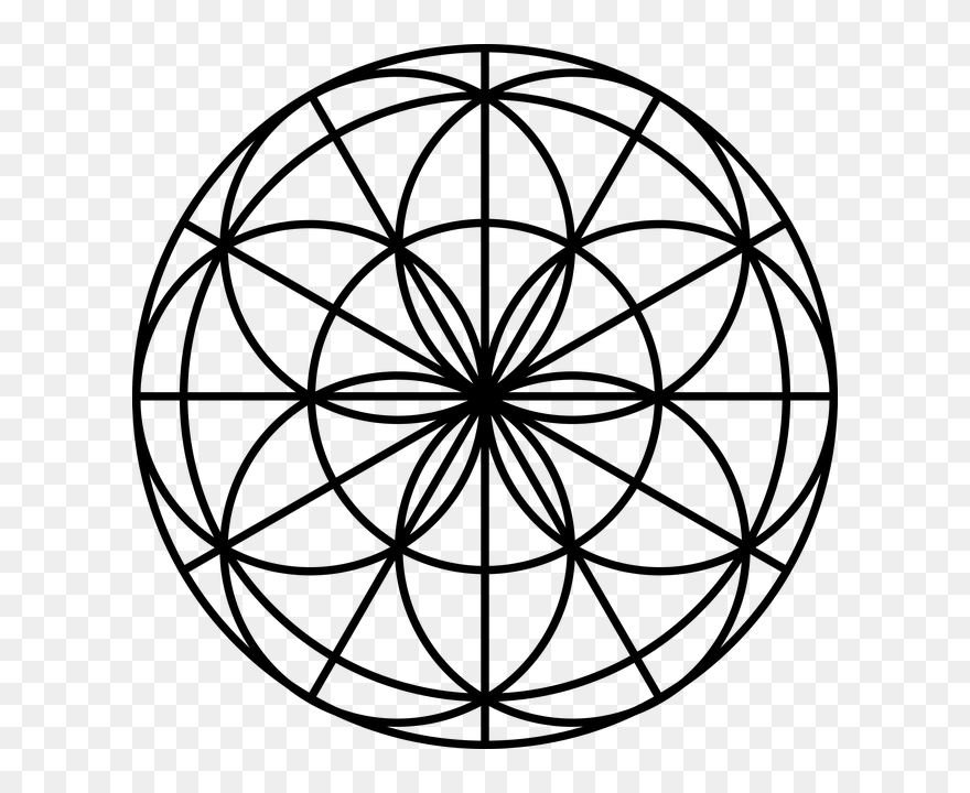 Mandala Coloring Book Stained Glass Buddhism - Free Sacred Geometry Svg Clipart