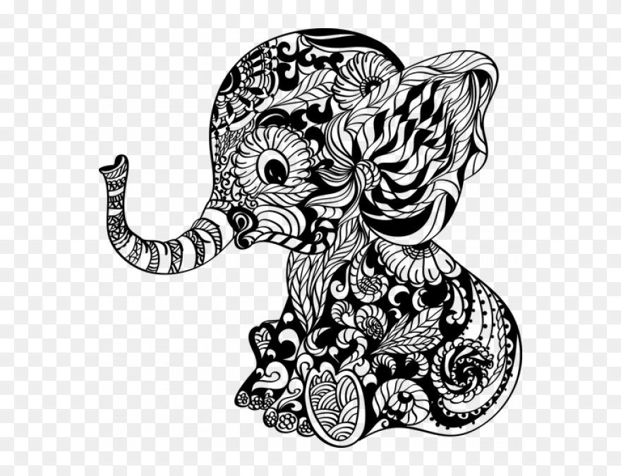 Baby Elephant Mandala Svg Free Clipart