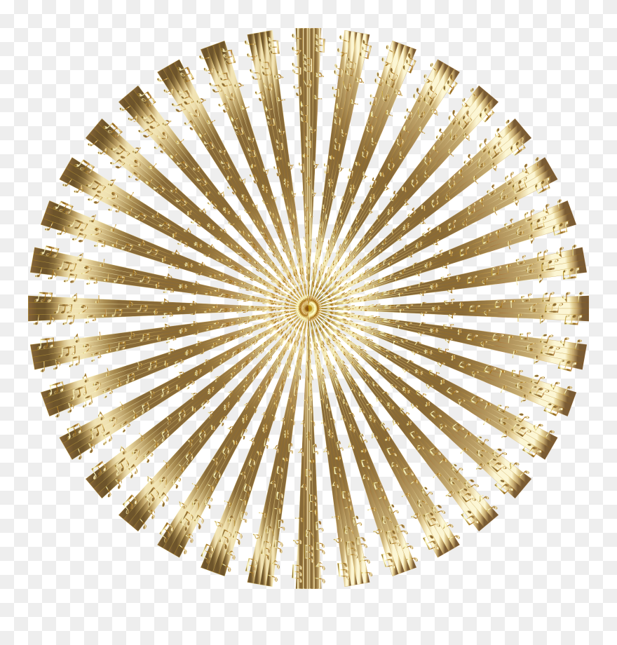 Musical Gold No Bg - Sun Rays Background Clipart
