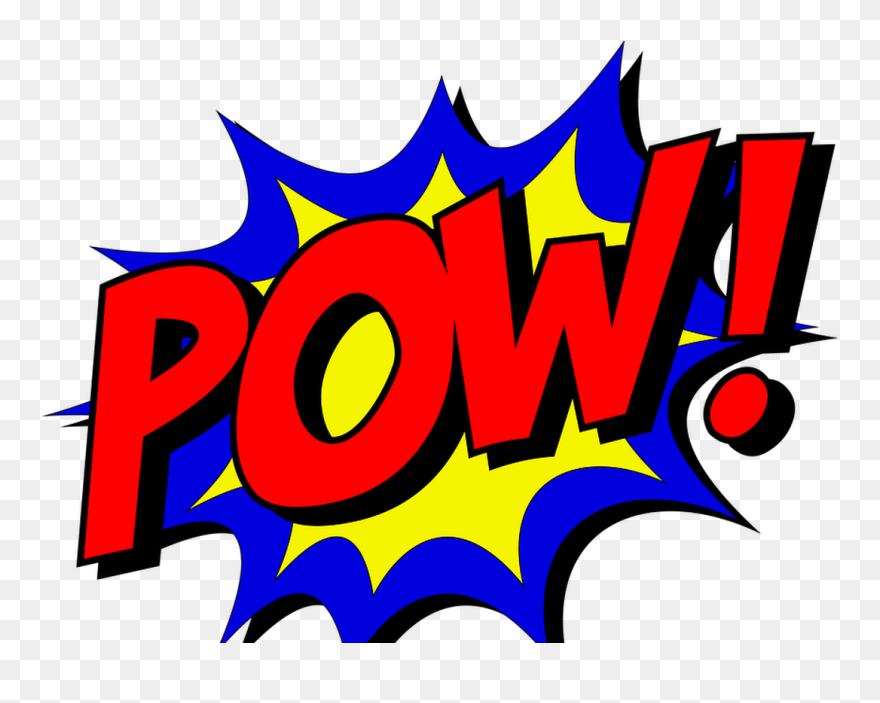 Dot Clipart Comic Book - Pow Cartoon - Png Download
