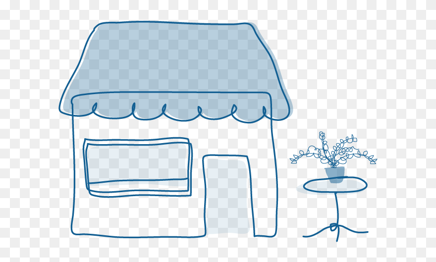 Illustration Of Shop Front - Chair Clipart