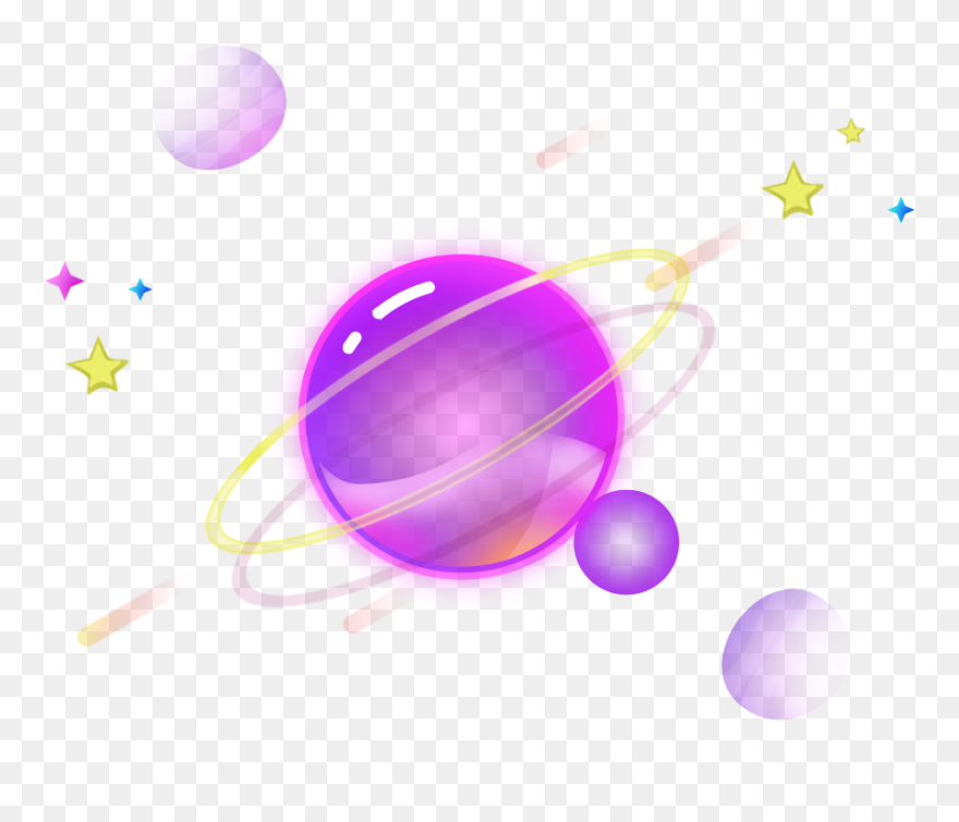 Ftestickers Clipart Galaxy Stars Planets Transparent - Galaxy Stars Clip Art - Png Download