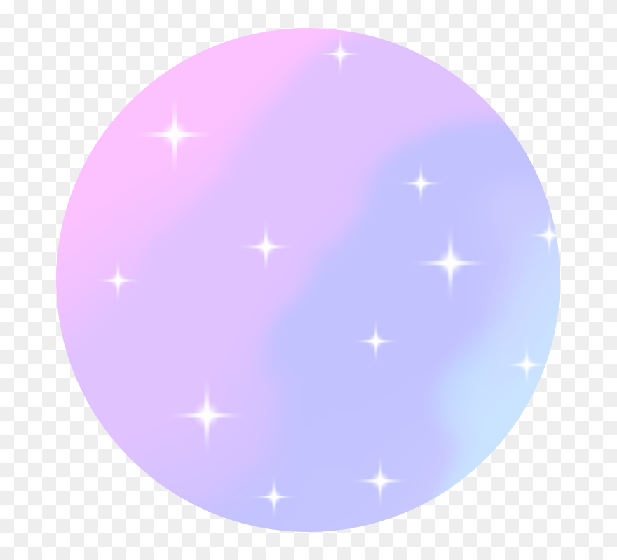 Transparent Stars Circle Png - Kawaii Pastel Galaxy Background Clipart