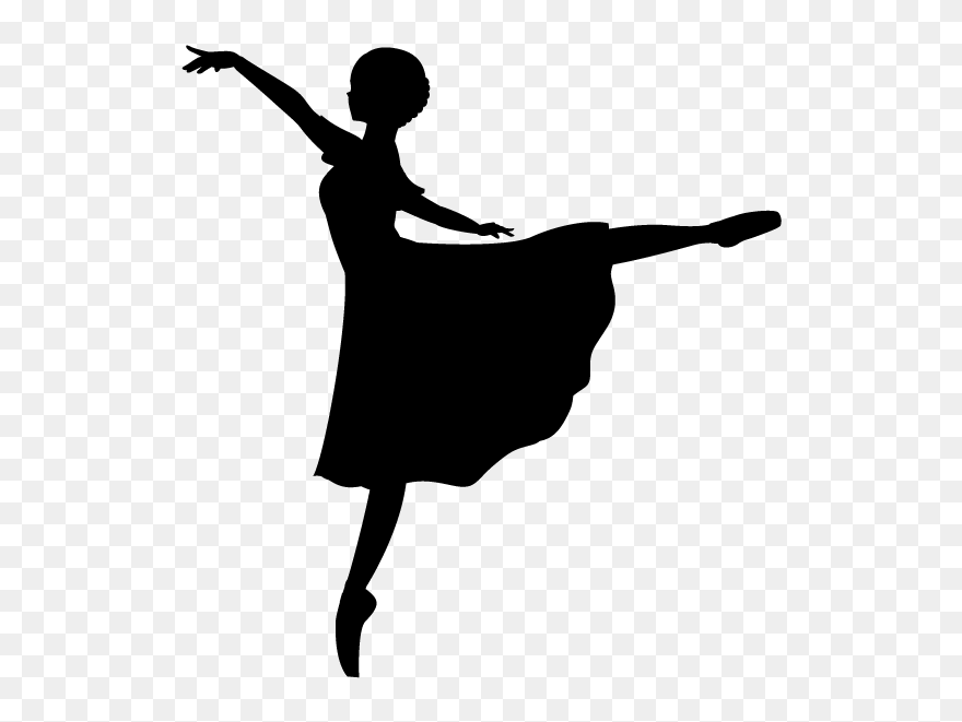 Modern Dance Shoe Silhouette Clip Art - Ballet Easy Dance Silhouette - Png Download