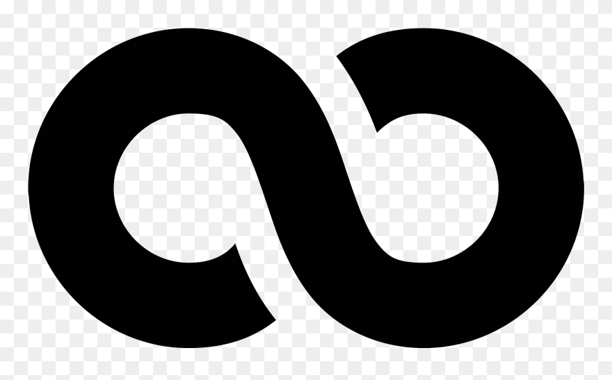 Infinity Vector Png - Black And White Icon Infinity Clipart
