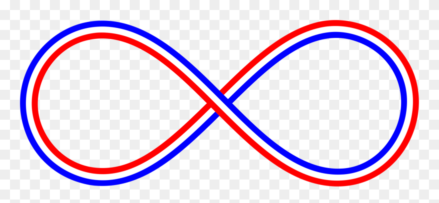 Area,text,symbol - Blue And Red Infinity Symbols Clipart