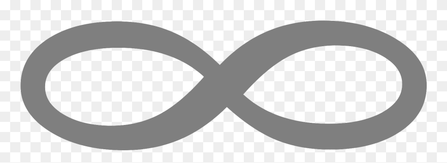 Black And White Infinity Sign Clipart - Png Download