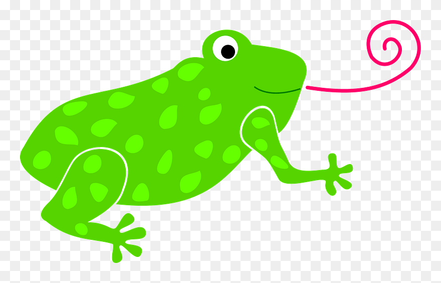 Frog Catching Flies Clipart - Png Download