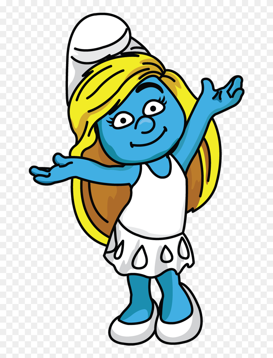 Transparent Demeanor Clipart - Draw A Smurfette Step By Step - Png Download