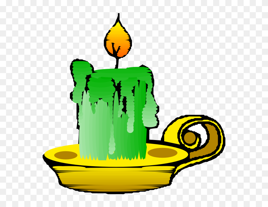 Green Candle - Candle Clip Art - Png Download