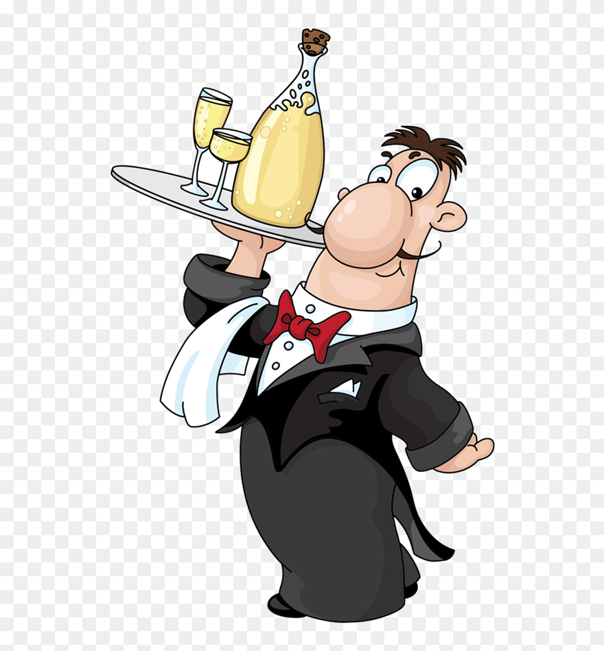 Picture Of Waiter - Waiter Cartoon Clipart