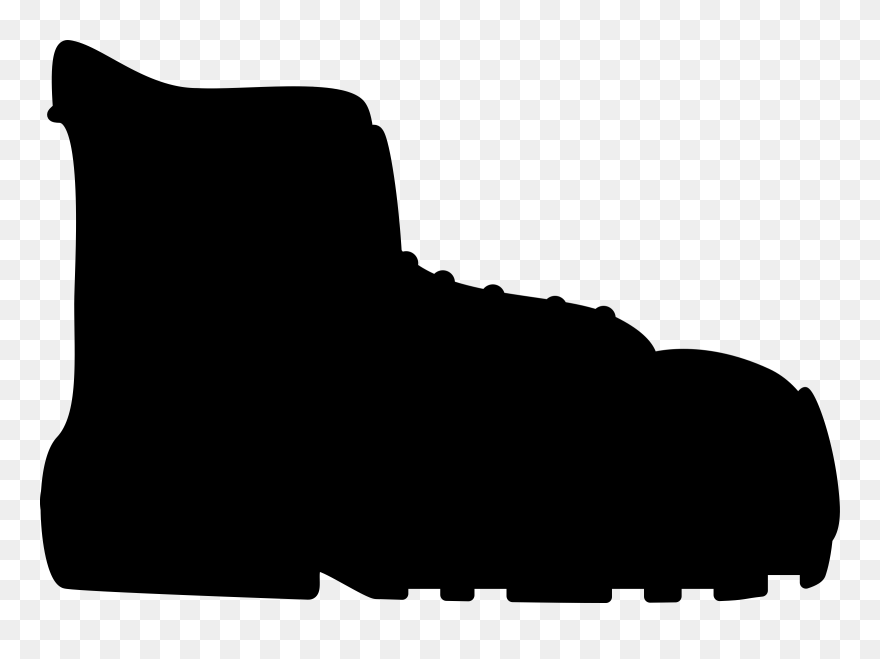 Black & White - Silhouette Shoe Clipart Black And White - Png Download