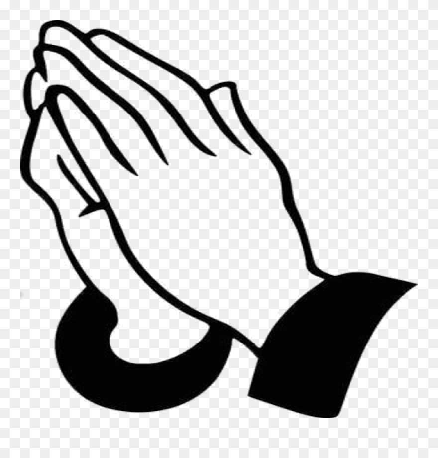 Transparent Prayer Hands Clipart Black And White - Praying Hands Clipart - Png Download