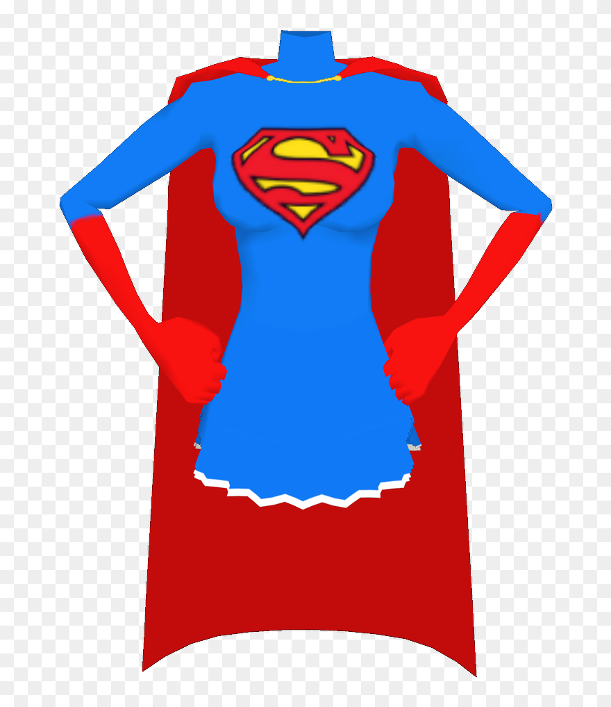 Supergirl Beta Top Cape Gloves Front - Cape Png Front Clipart