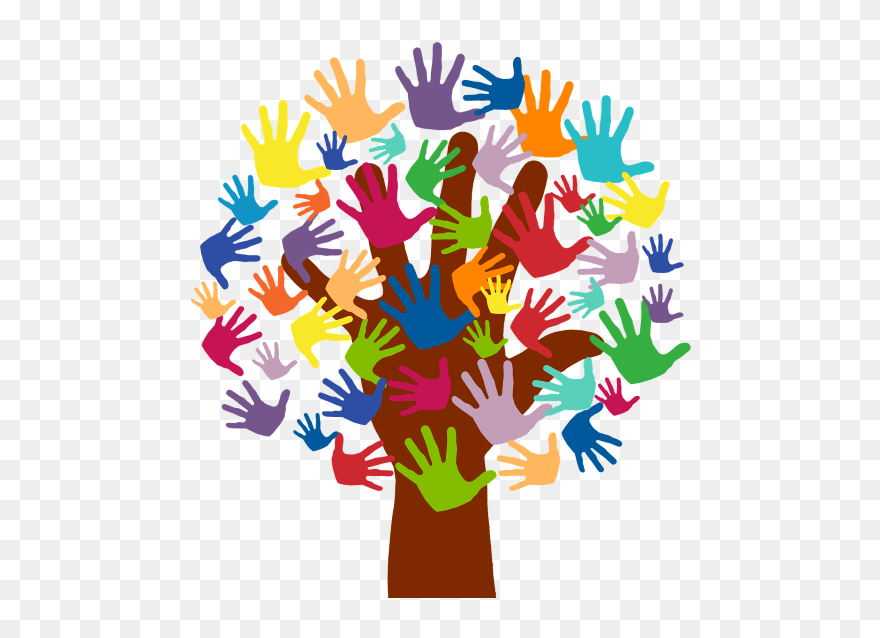 Volunteer Tree With Hands - Arbol De Manos Png Clipart