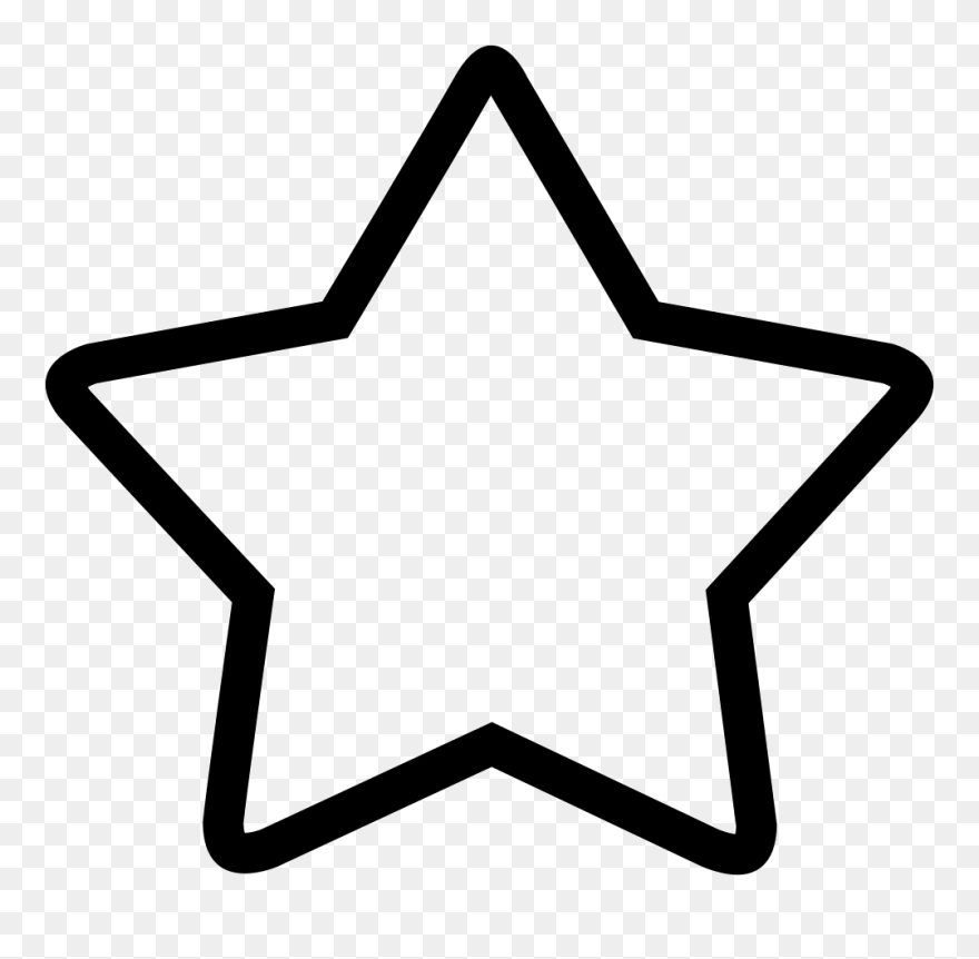 Hollow Star Svg Png Icon Free Download - Star Icon Transparent Background Clipart