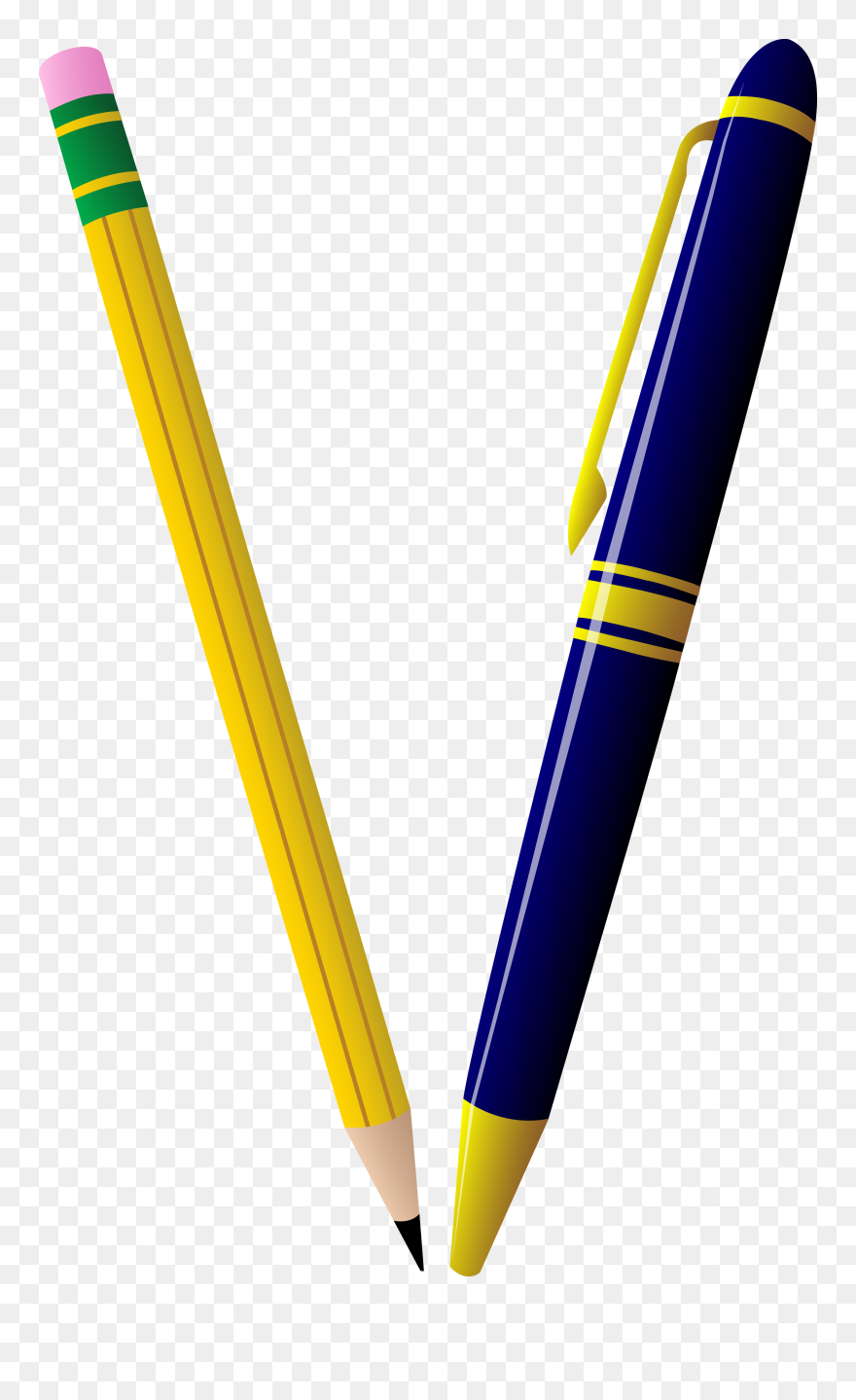 Pencil Ballpoint Pen Clip Art - Pen And Pencil Clipart - Png Download