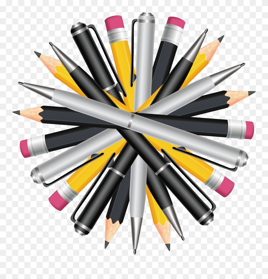 Transparent Pens And Pencils Clipart - Pen And Pencils Png