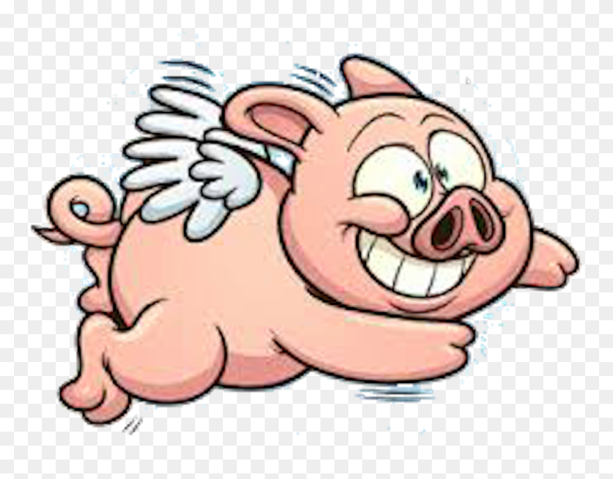 Icon Of Flying Pig Clipart