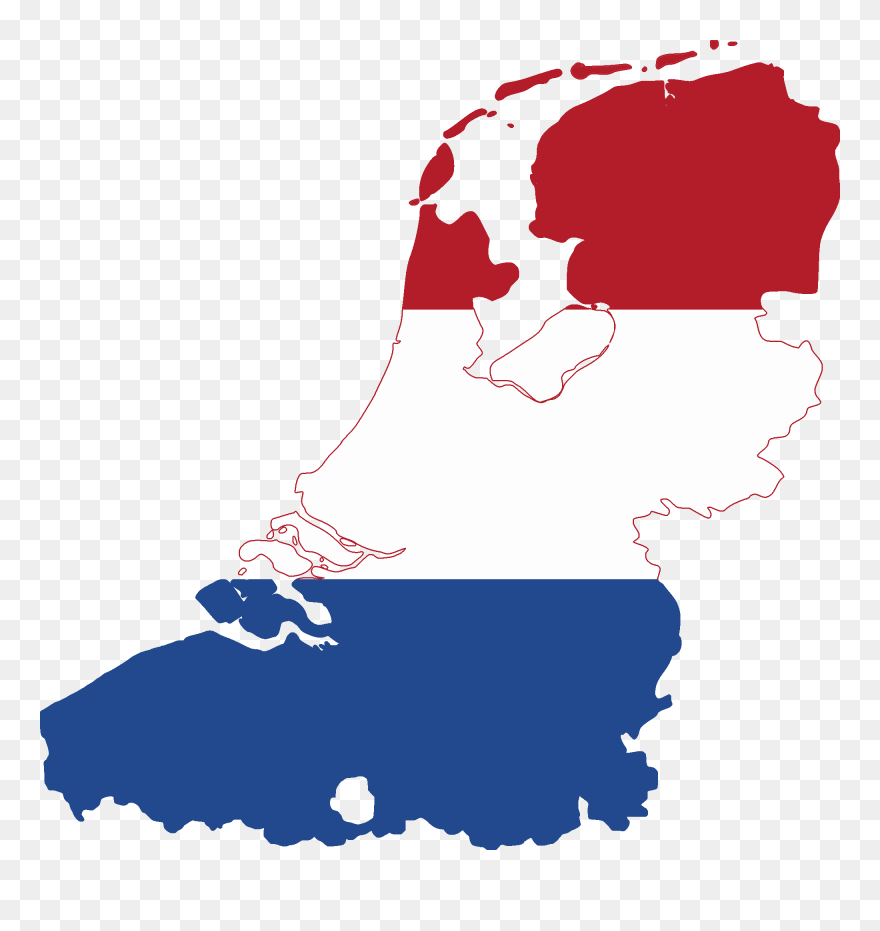 Netherlands Flag Map Clipart
