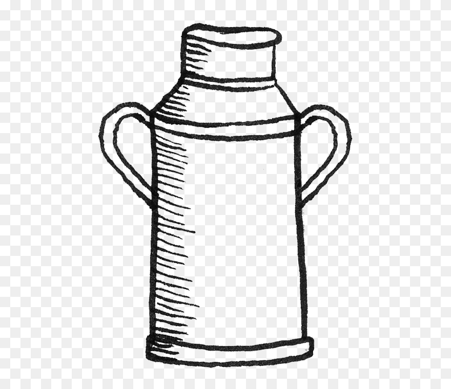 Drawing Of A Milk Churn - Vacuum Flask For Drawing Clipart