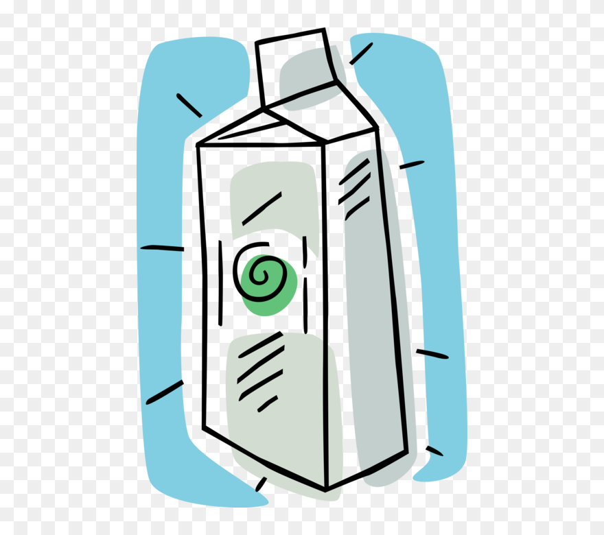 Vector Illustration Of Dairy Milk Carton Container Clipart