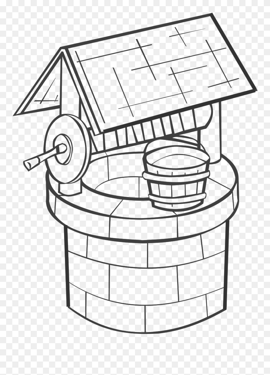 Well Clipart Black And White - Png Download