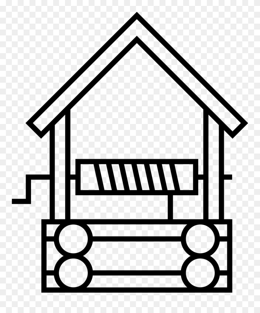 Transparent Wishing Well Clipart - Bird House Clipart Black And White - Png Download